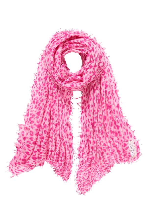 Pur Schoen Schal leo herz pink