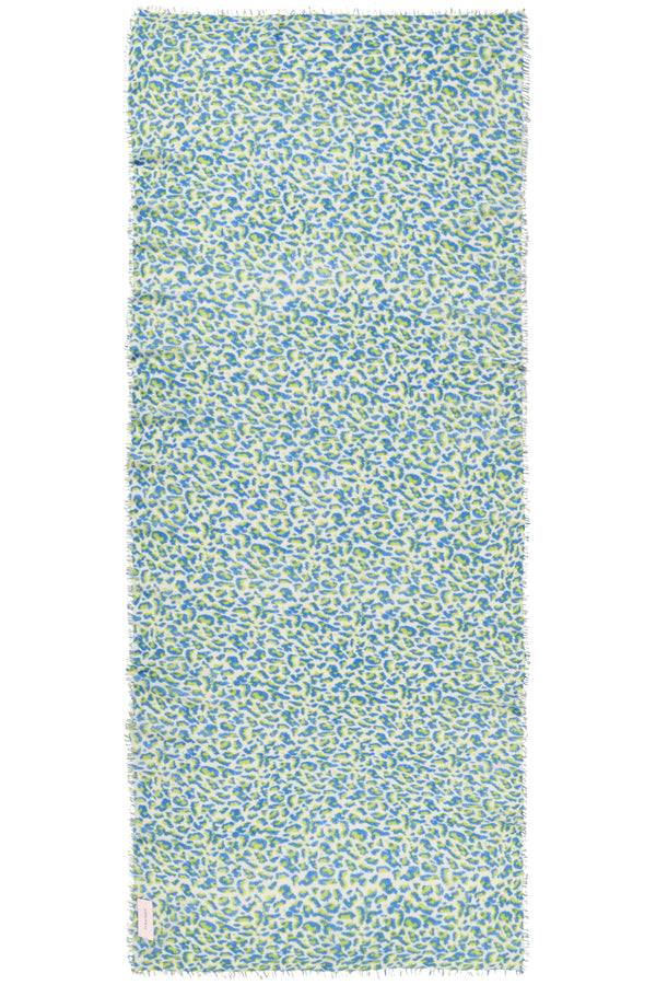 Pur Schoen Schal Leo Sky Blue-neon Grün