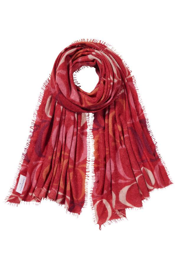 Pur Schoen Schal Logo-love BigO Lava Red