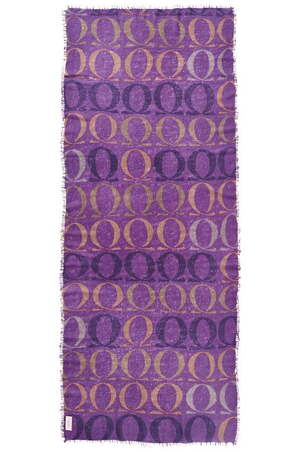 Pur Schoen Schal Logo-love BigO Violett