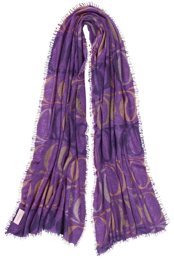 Pur Schoen Schal Logo-love BigO Violett