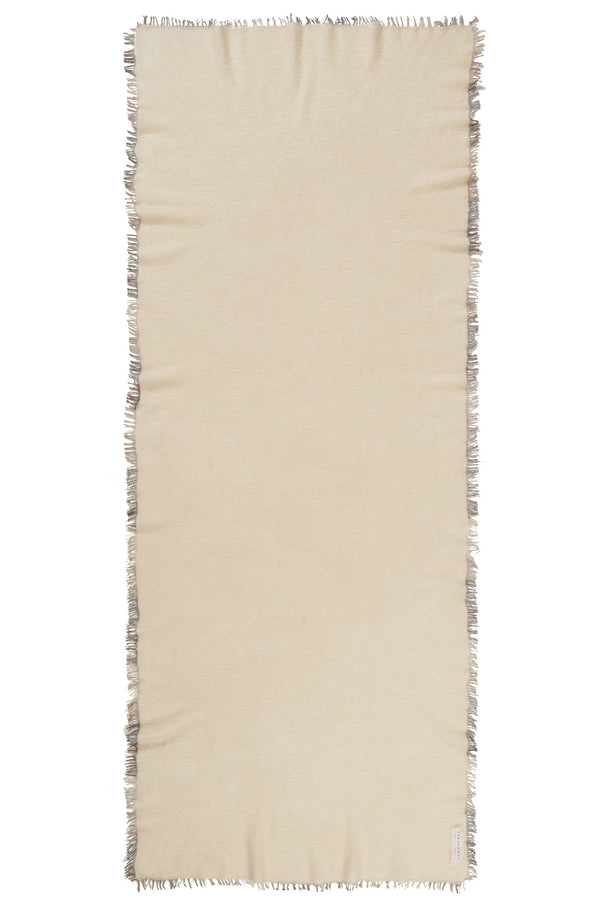 Pur Schoen Schal Natural Fransen Grey