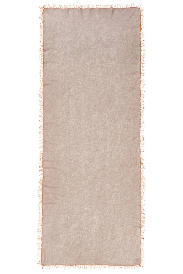 Pur Schoen Schal Nougat Fransen Orange