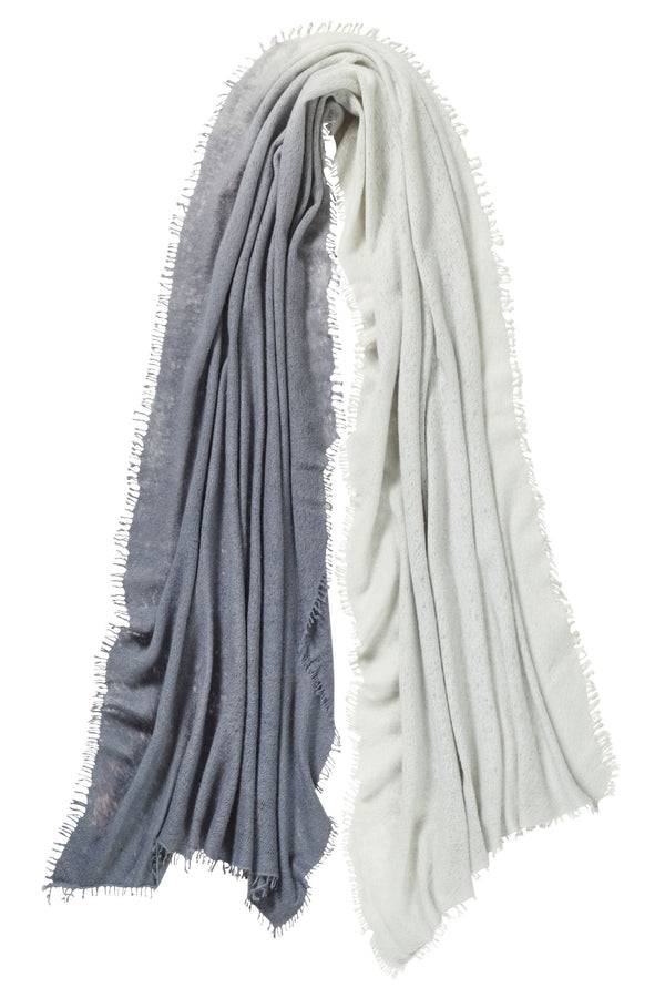 Pur Schoen Schal Ombre Aluminium-asphalt