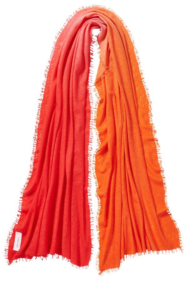 Pur Schoen Schal Ombre Chili Red-sanddorn
