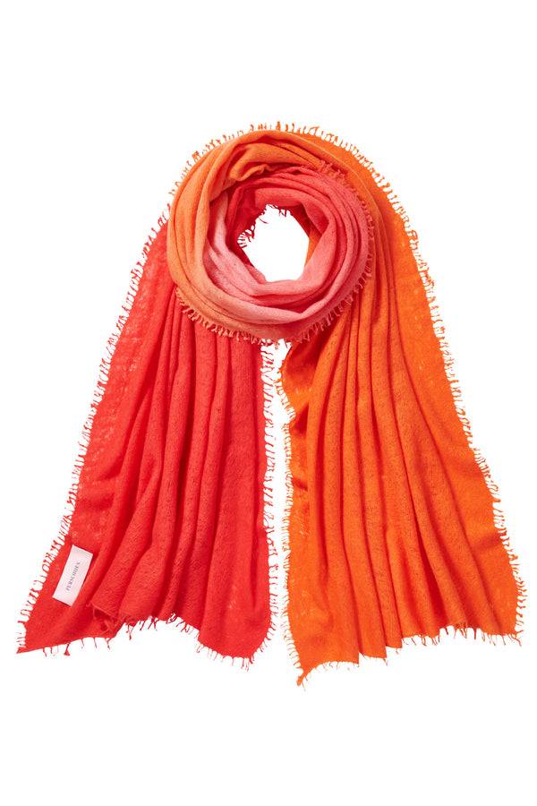 Pur Schoen Schal Ombre Chili Red-sanddorn