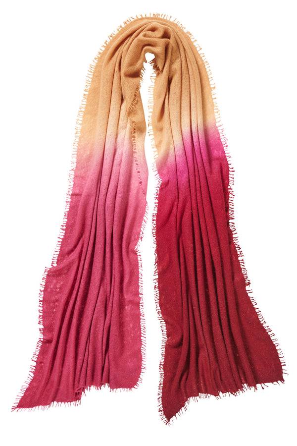 Pur Schoen Schal Ombre Herbstrose