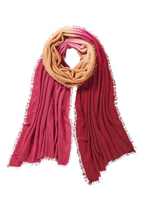 Pur Schoen Schal Ombre Herbstrose