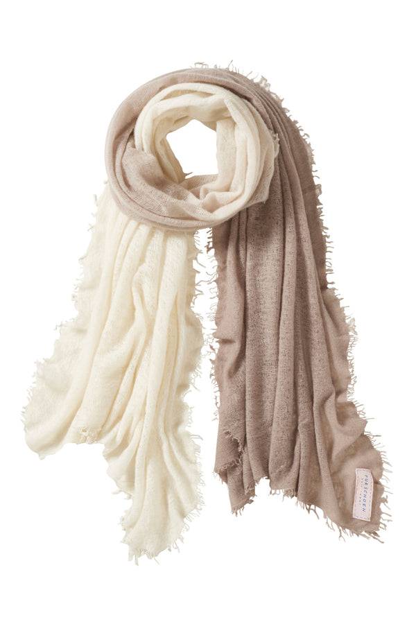 Pur Schoen Schal ombre nougat-natural