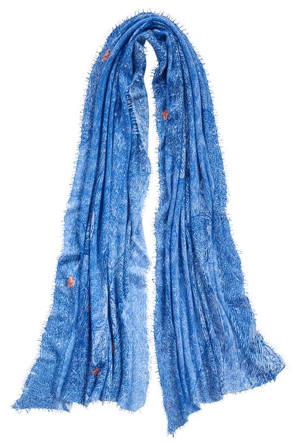 Pur Schoen Schal Peacock Blau