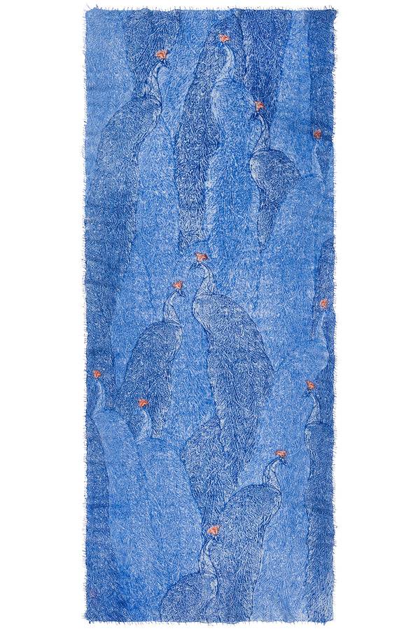 Pur Schoen Schal Peacock Blau