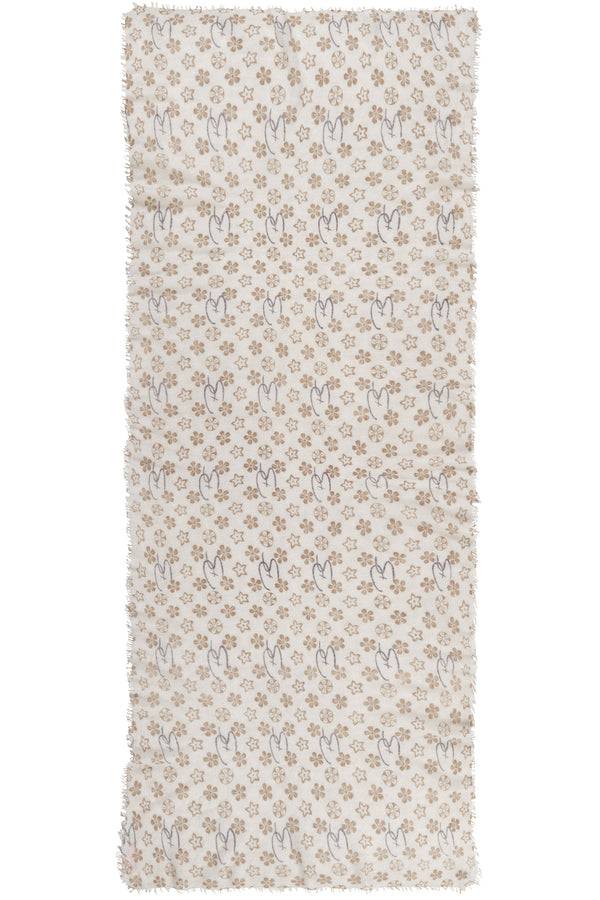 Pur Schoen Schal Ps Flowerfield Kiesel