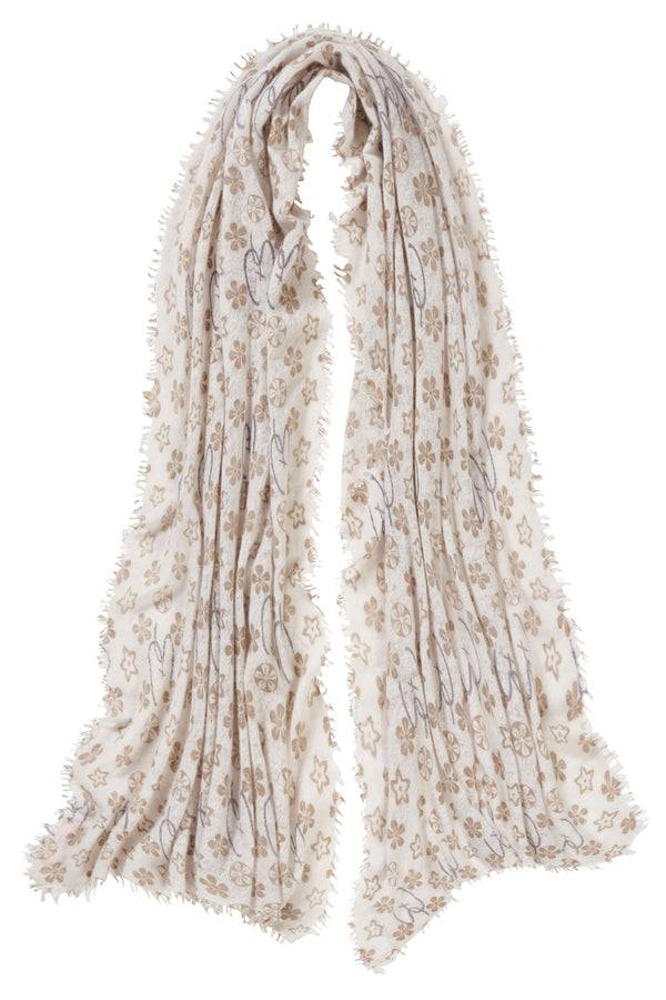 Pur Schoen Schal Ps Flowerfield Kiesel