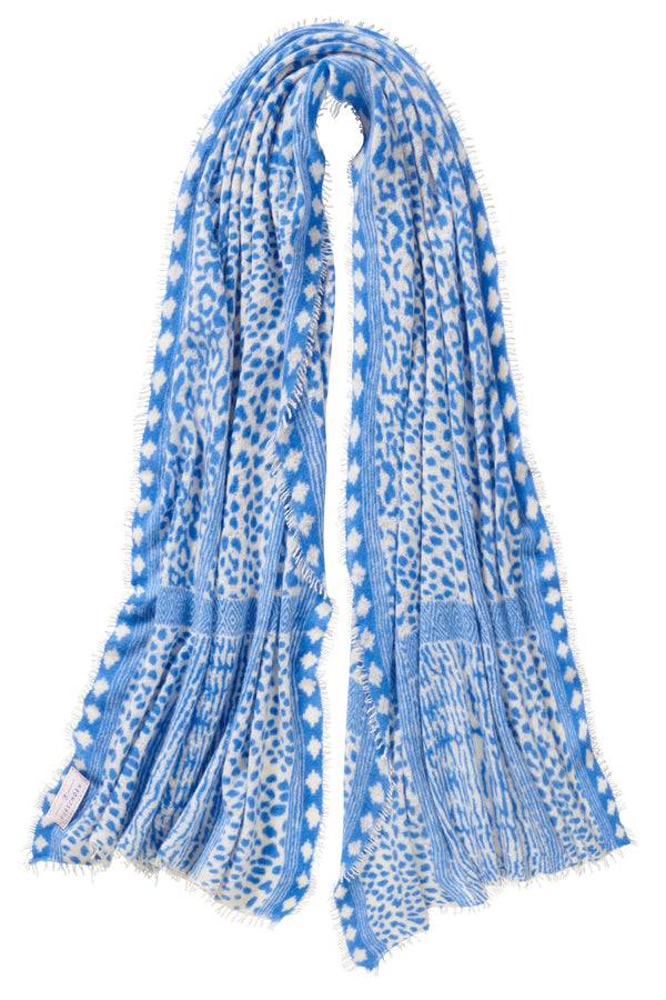 Pur Schoen Schal Savanne Skyblue