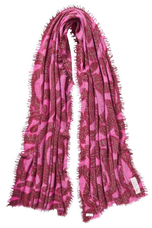 Pur Schoen Schal Sprinkle Bordo-pink
