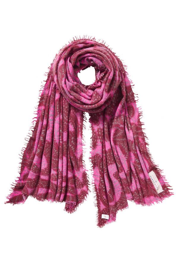 Pur Schoen Schal Sprinkle Bordo-pink