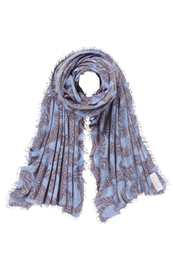 Pur Schoen Schal sprinkle eisblau dark