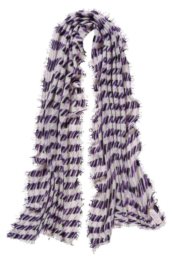 Pur Schoen Schal St La Pepita Flieder-natural