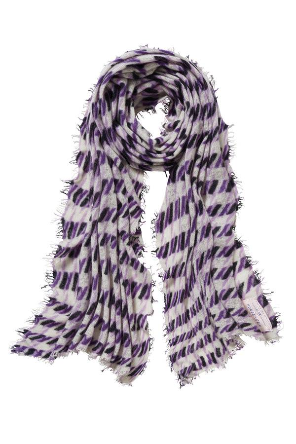 Pur Schoen Schal St La Pepita Flieder-natural