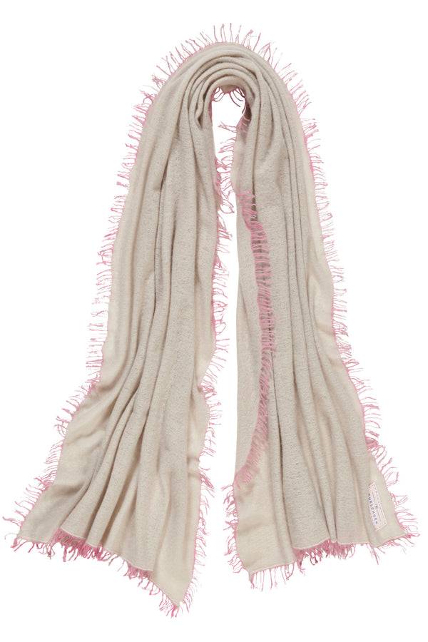 Pur Schoen Schal Stone II Fransen Rose