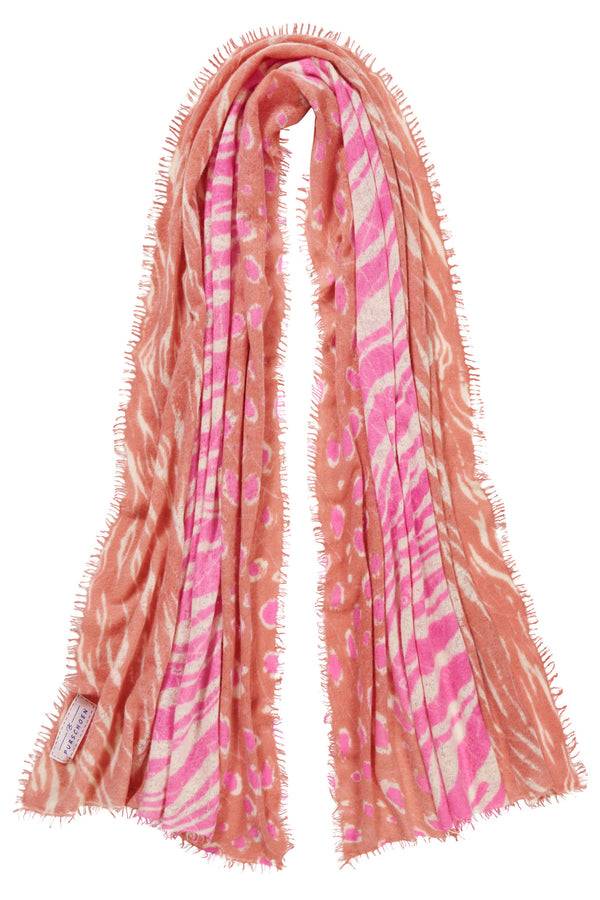 Pur Schoen Schal Tansania Papaya