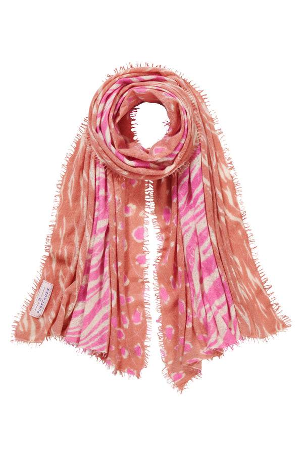 Pur Schoen Schal Tansania Papaya