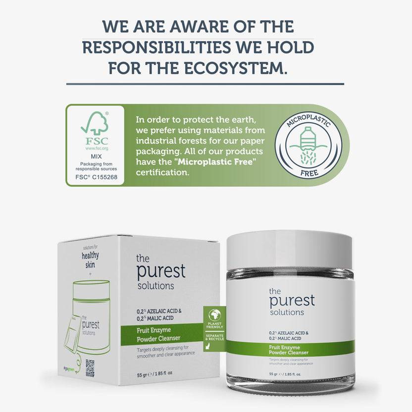 The Purest Solutions 0,2% Azelaic Acid + 0,2% Malic Acid Fruit Enzyme Powder Cleanser (55g)