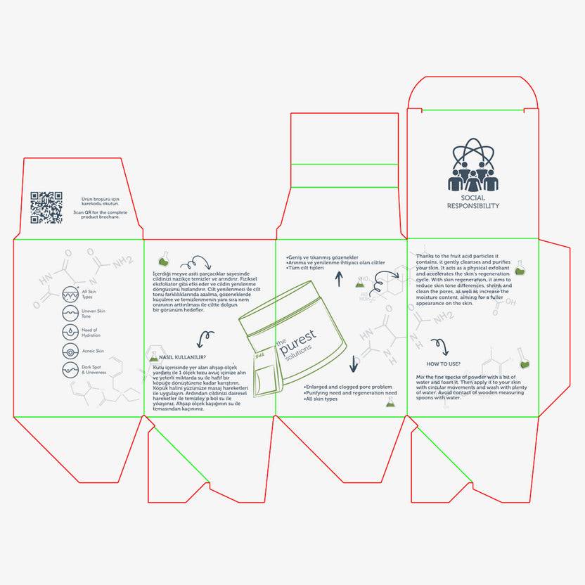 The Purest Solutions 0,2% Azelaic Acid + 0,2% Malic Acid Fruit Enzyme Powder Cleanser (55g)