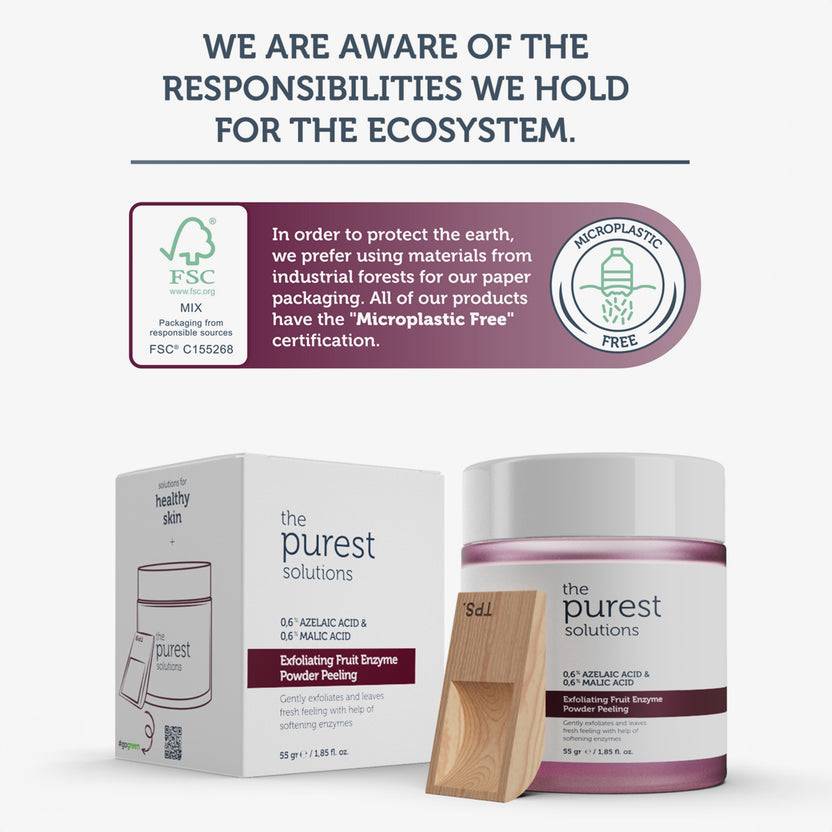 The Purest Solutions 0,6% Azelaic Acid + 0,6% Malic Acid Exfoliating Fruit Enzyme Powder Peeling (55g)