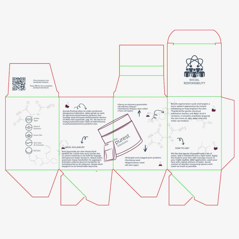 The Purest Solutions 0,6% Azelaic Acid + 0,6% Malic Acid Exfoliating Fruit Enzyme Powder Peeling (55g)