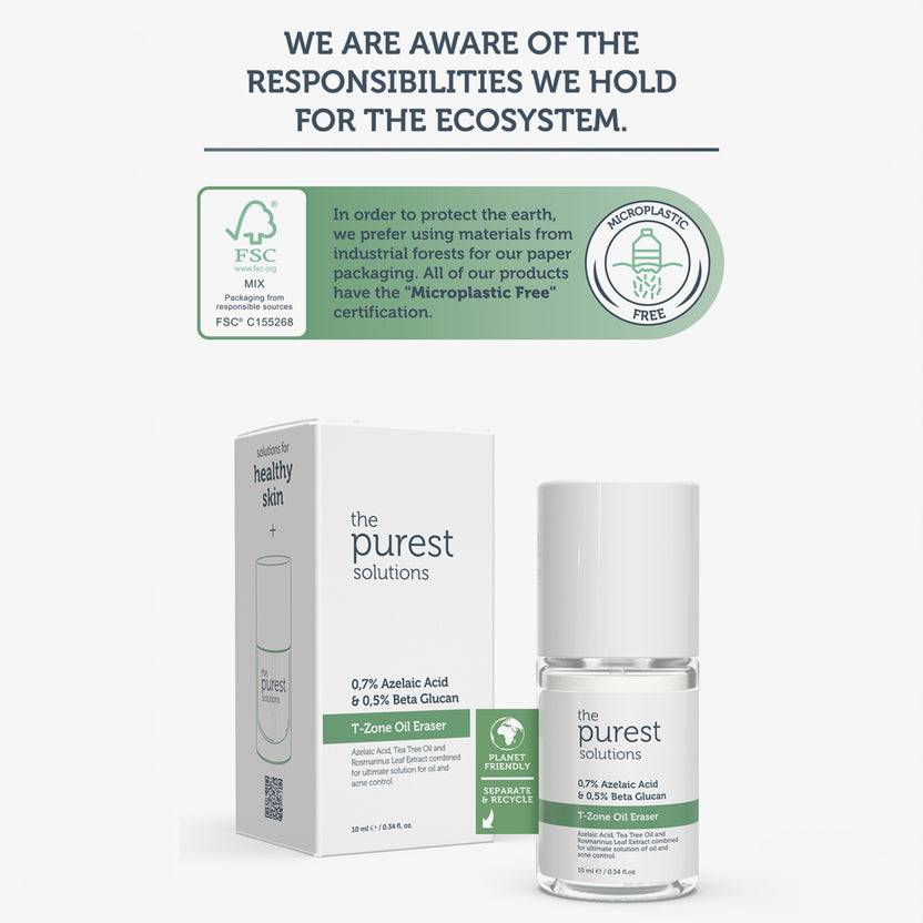The Purest Solutions 0,7% Azelaic Acid + 0,5% Beta Glucan T-Zone Oil Eraser (10ml)