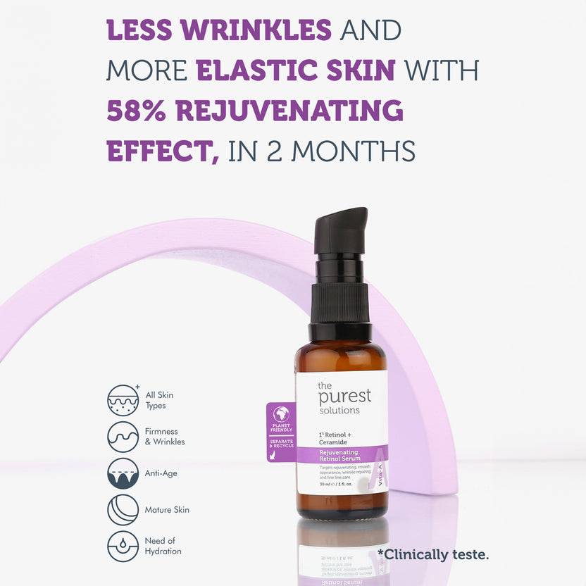 The Purest Solutions 1% Retinol + Ceramide Rejuvenating Retinol Serum (30ml)