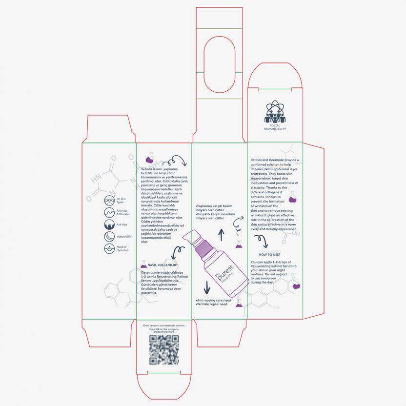 The Purest Solutions 1% Retinol + Ceramide Rejuvenating Retinol Serum (30ml)