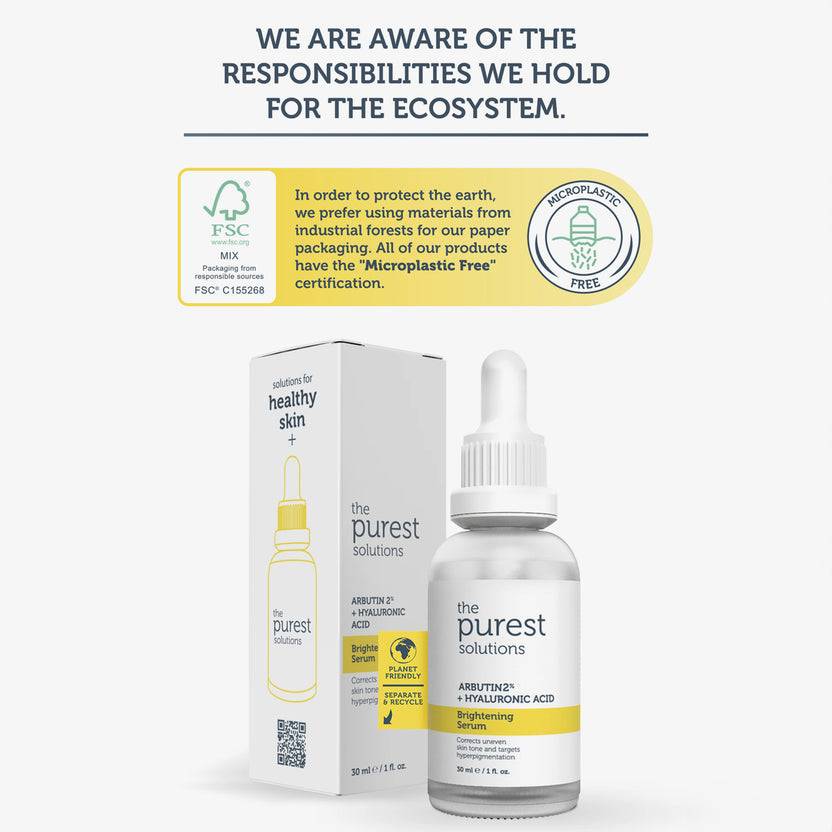 The Purest Solutions 2% Arbutin + Hyaluronic Acid Brightening Serum (30ml)