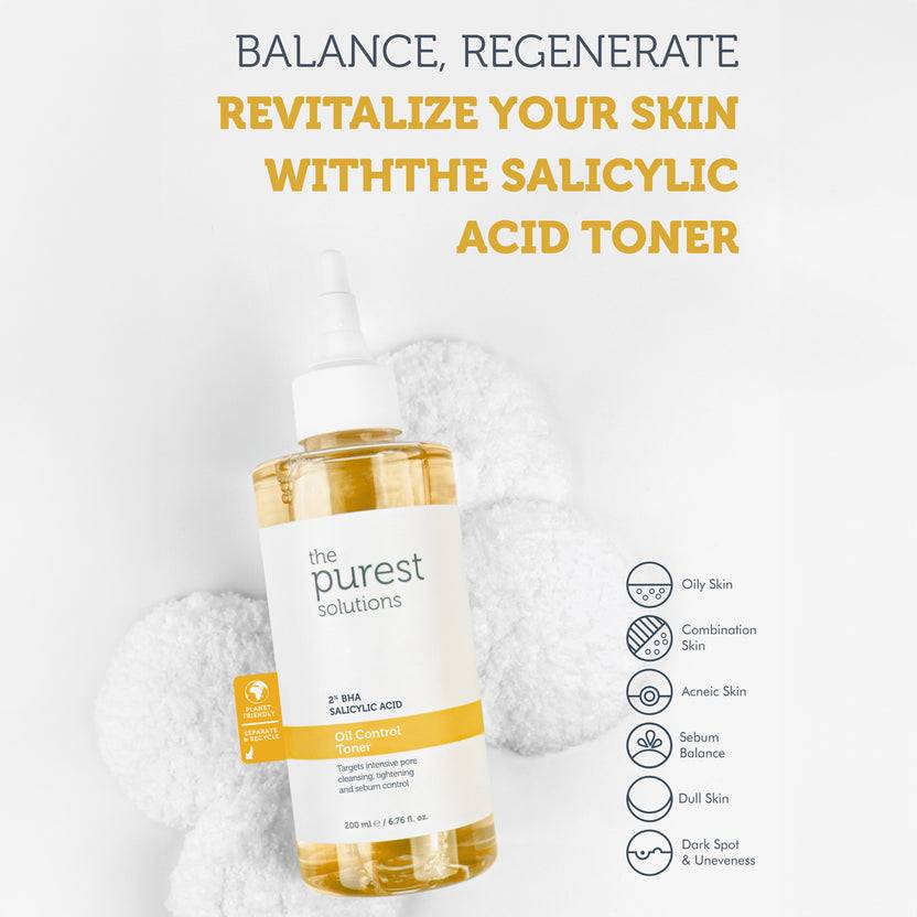 The Purest Solutions 2% BHA Anti Blackhead & Pore Firming Salicyclic Acid Oil Control Toner (200ml)