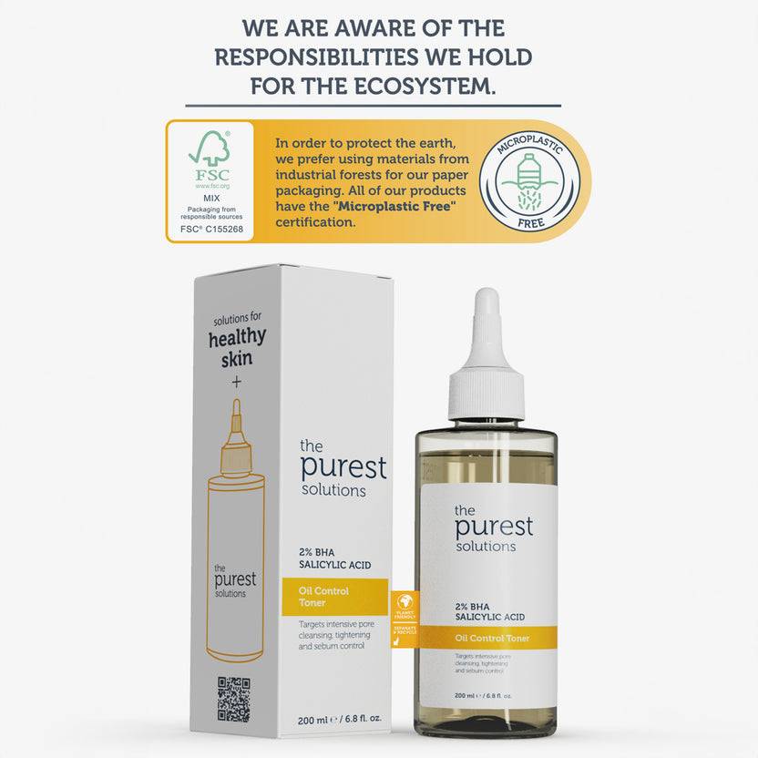 The Purest Solutions 2% BHA Anti Blackhead & Pore Firming Salicyclic Acid Oil Control Toner (200ml)