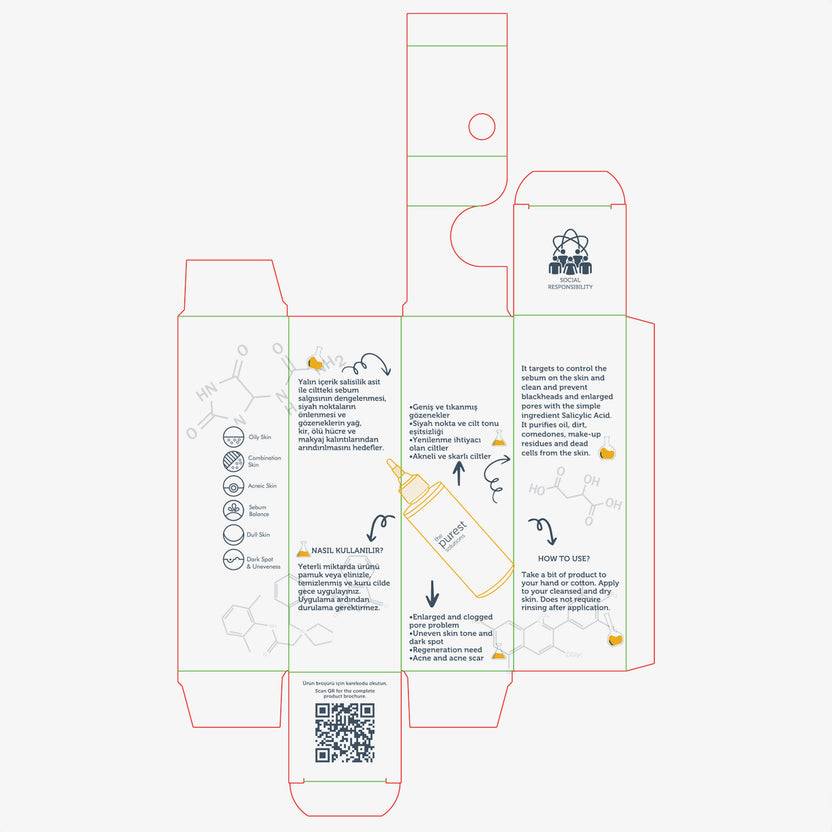 The Purest Solutions 2% BHA Anti Blackhead & Pore Firming Salicyclic Acid Oil Control Toner (200ml)