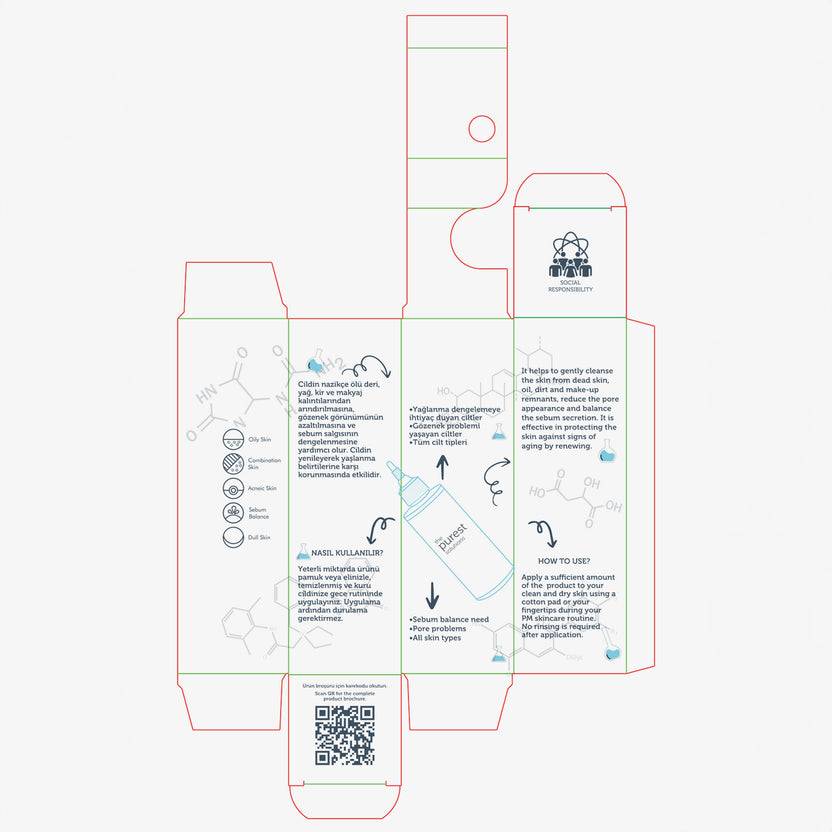 The Purest Solutions 5% Glycolic Acid + AHA & BHA Exfoliating And Clarifying Toner (200ml)