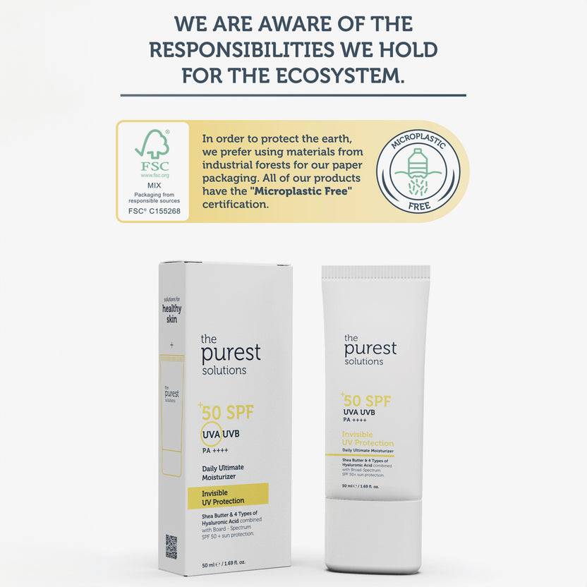 The Purest Solutions 50+ SPF Invisible UV Protection Daily Intensive Moisturizer Sunscreen (50ml)