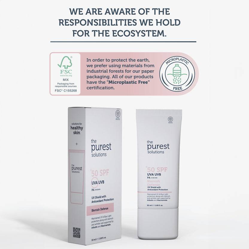 The Purest Solutions 50+ SPF UVA/UVB Blemish Defense Tinted Antioxidant Protection Suncreen (50ml)
