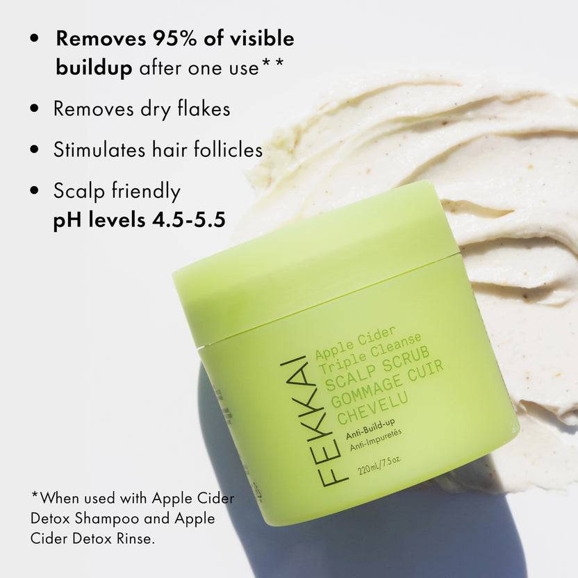 FEKKAI Apple Cider Triple Cleanse Scalp Scrub (220ml)