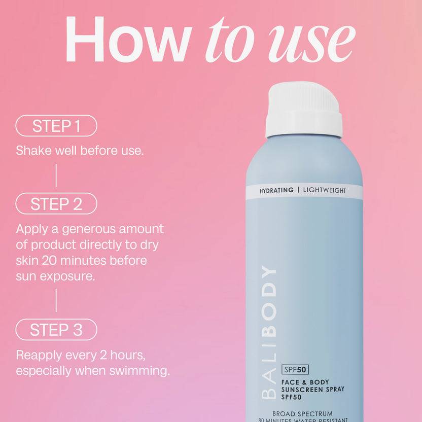 Bali Body Face & Body Sunscreen Spray SPF50+ (175g)