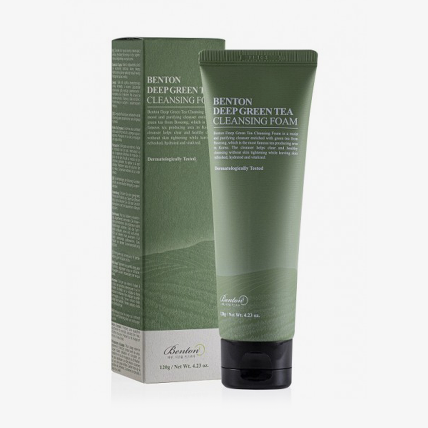 Benton Deep Green Tea Cleansing Foam (120g)