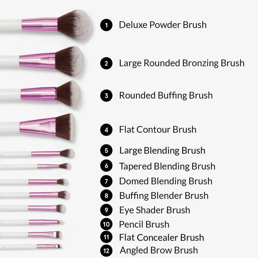 BH Cosmetics Crystal Quartz 12 Piece Brush Set