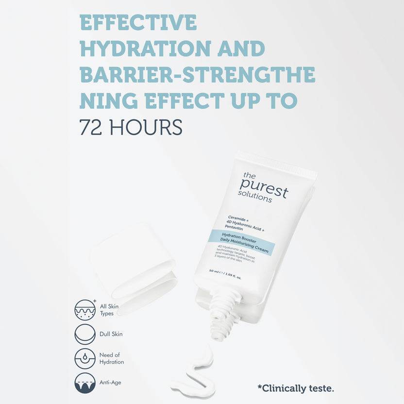 The Purest Solutions Ceramide + 4D Hyaluronic Acid + Pentavitin Hydration Booster Daily Moisturizer (50ml)
