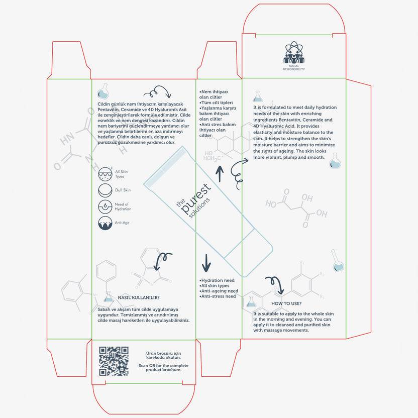 The Purest Solutions Ceramide + 4D Hyaluronic Acid + Pentavitin Hydration Booster Daily Moisturizer (50ml)