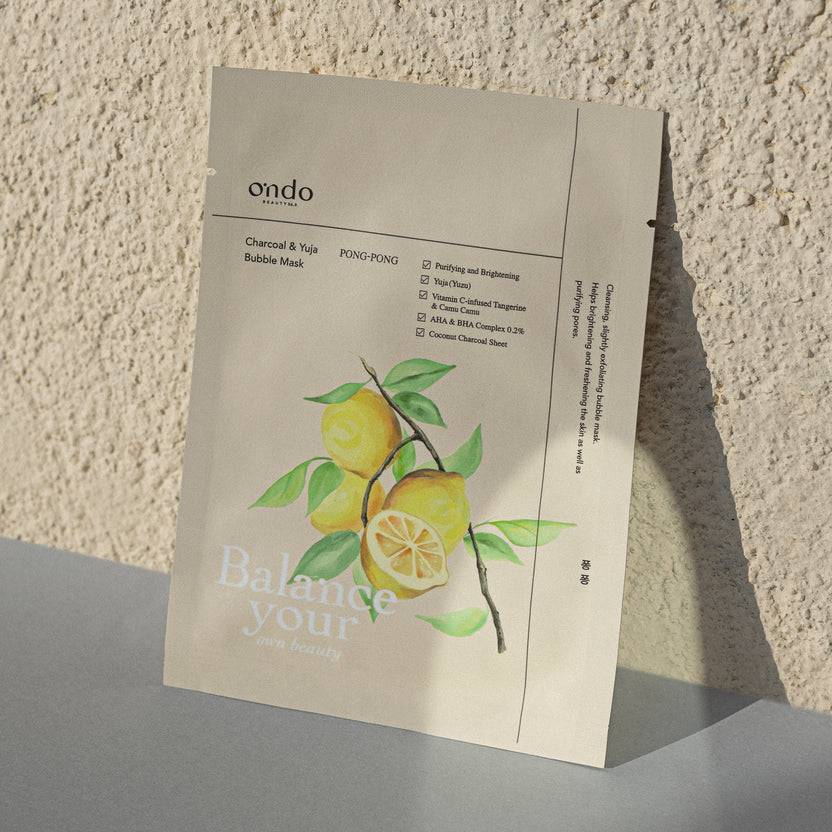 Ondo Beauty 36.5 Charcoal & Yuja Bubble Mask Pong-Pong (25ml)