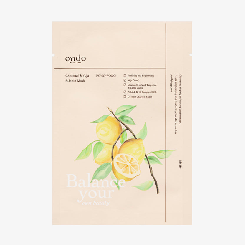 Ondo Beauty 36.5 Charcoal & Yuja Bubble Mask Pong-Pong (25ml)