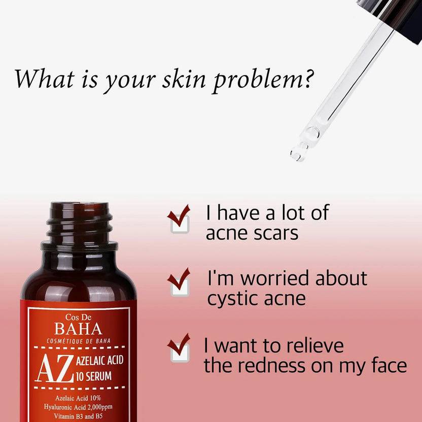 Cos De Baha Azelaic Acid 10% Serum 30ml (AZ) (30ml)