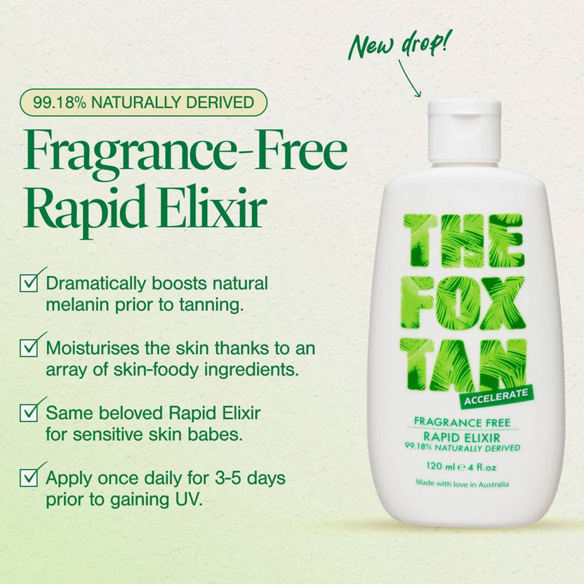 The Fox Tan Fragrance Free Rapid Tanning Elixir (120ml)